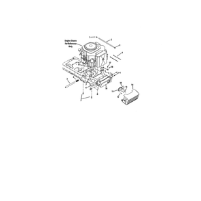 Engine Accessories Diagram and Parts List for 767332  Cub Cadet Lawn Tractor